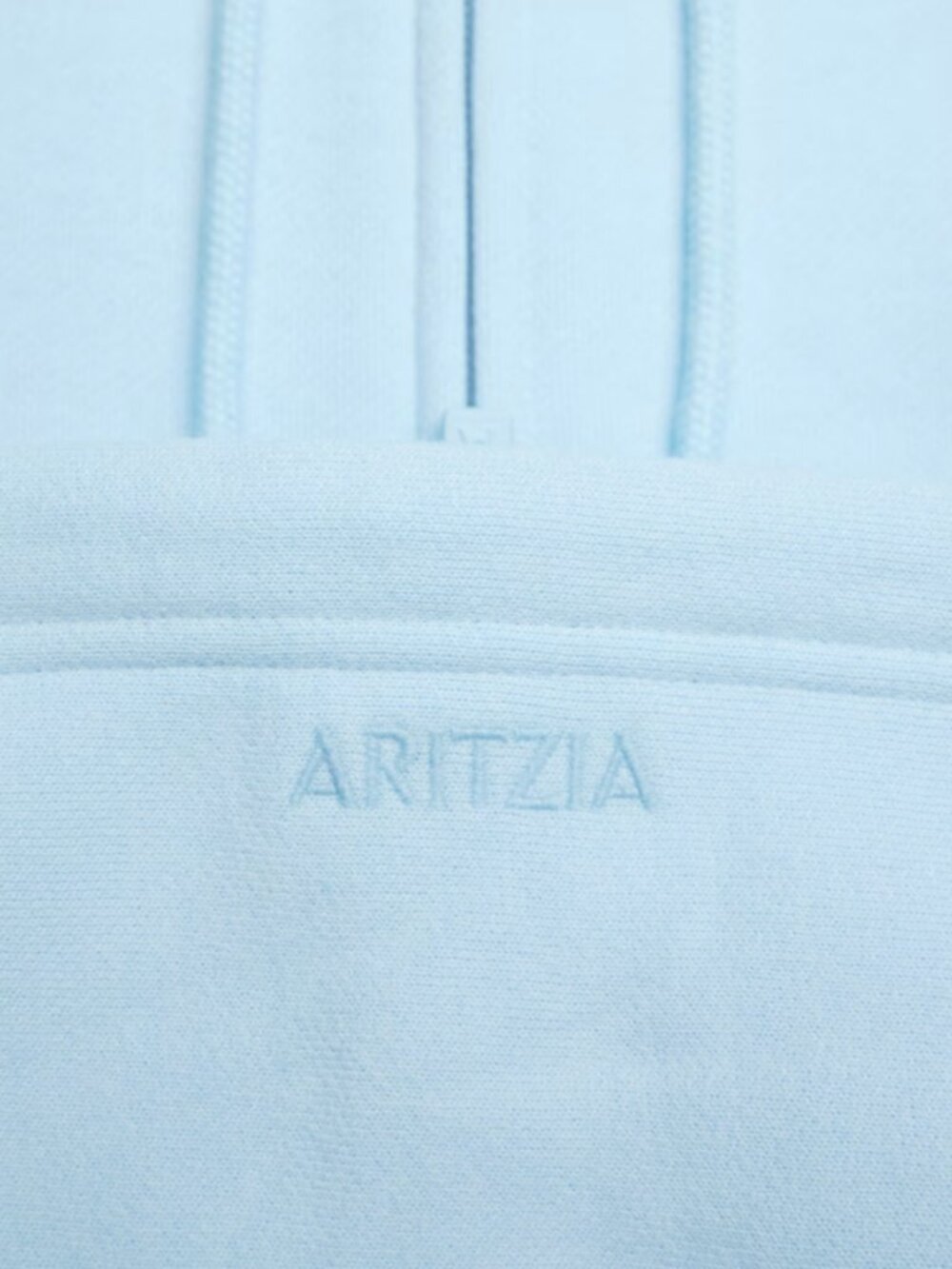 NWT Aritzia Sweatfleece BOYFRIEND ZIP Villa Blue XL - Picture 8 of 10